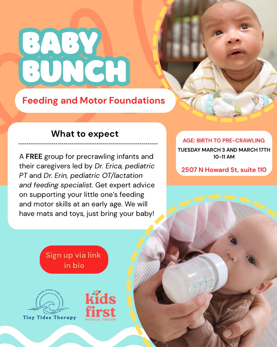 Baby Bunch Group, occupational therapy, lactation, infant feeding