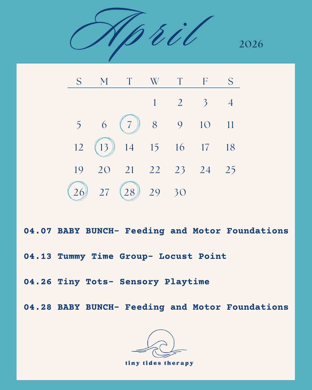 free group occupational therapy, lactation, infant feeding calendar
